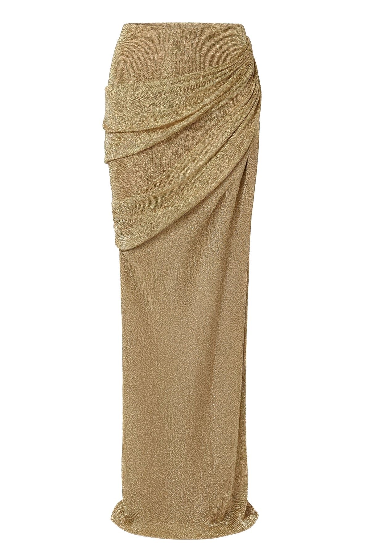 Gold Opulent Metallic Maxi Skirt
