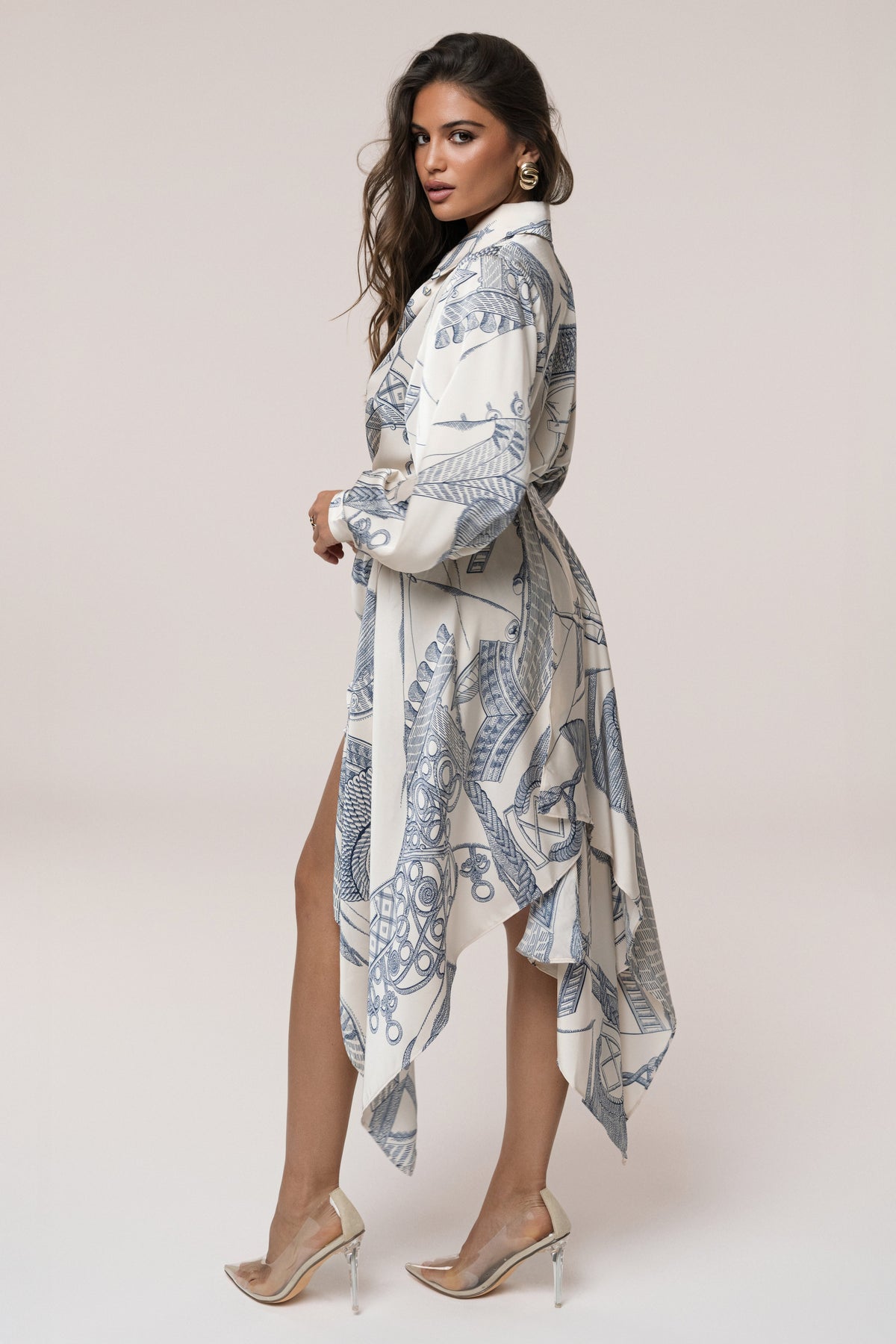 Ivory Print Ameena Print Skirt Set