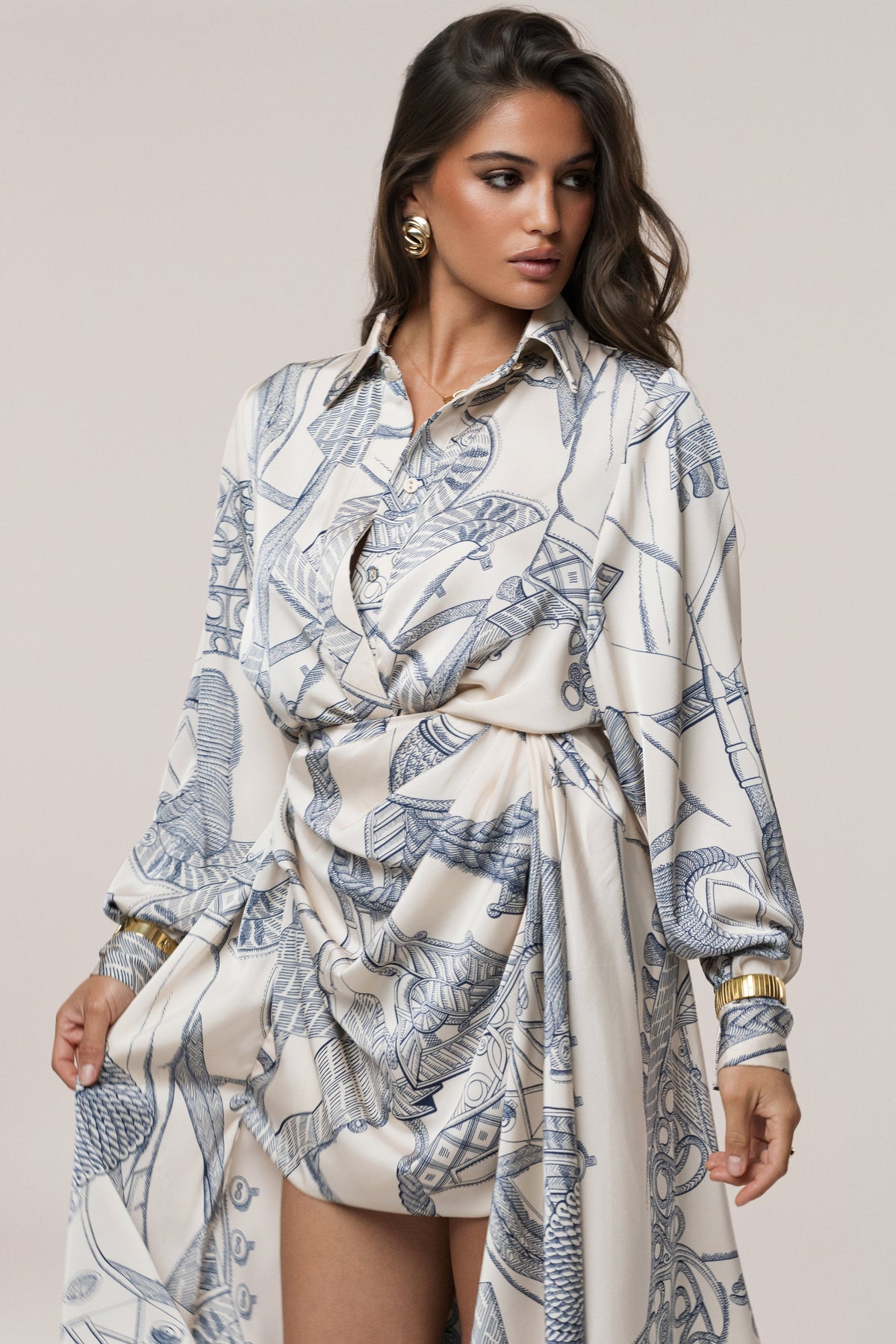 Ivory Print Ameena Print Skirt Set