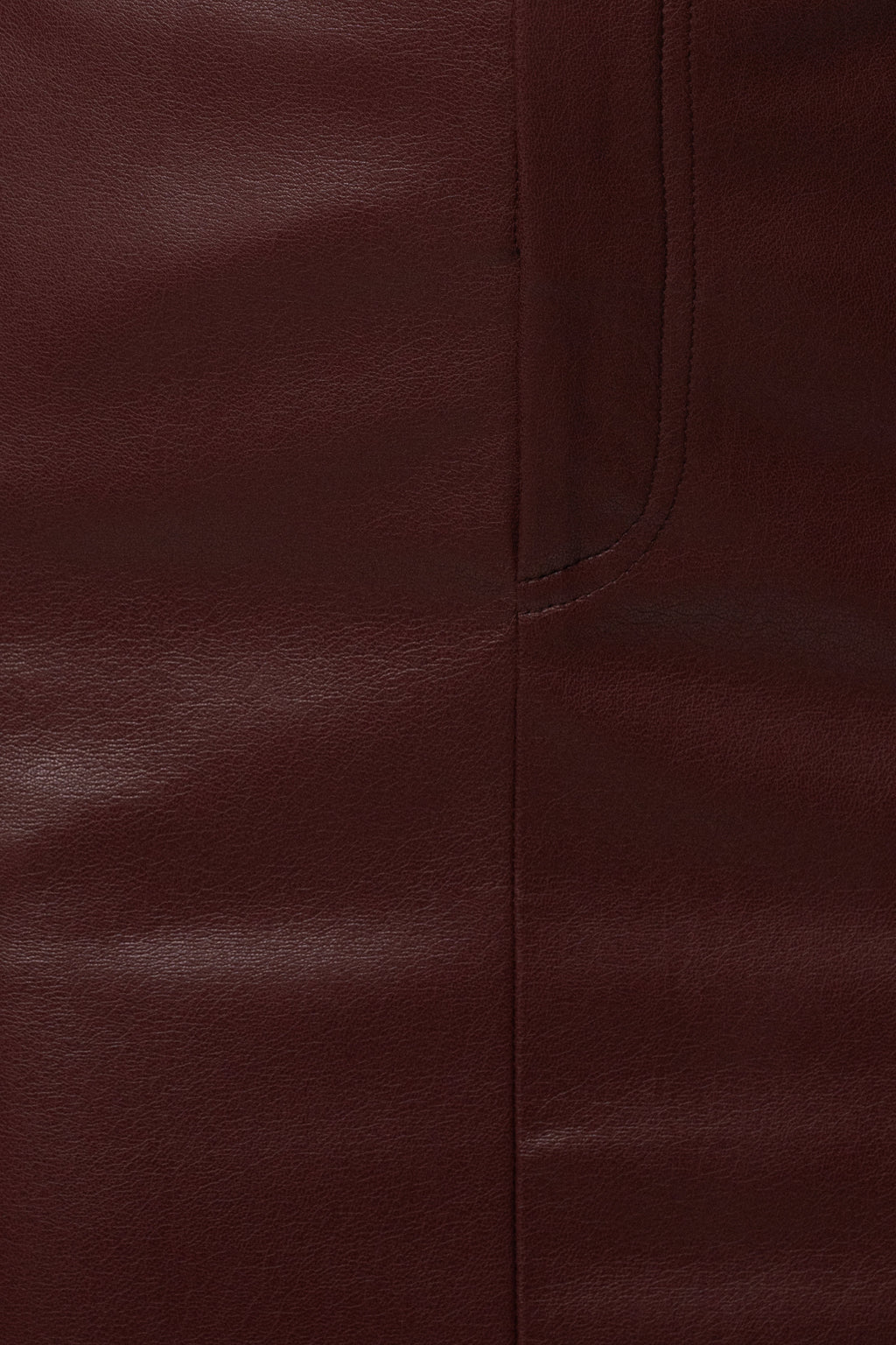 Burgundy Milano PU Leather Skirt