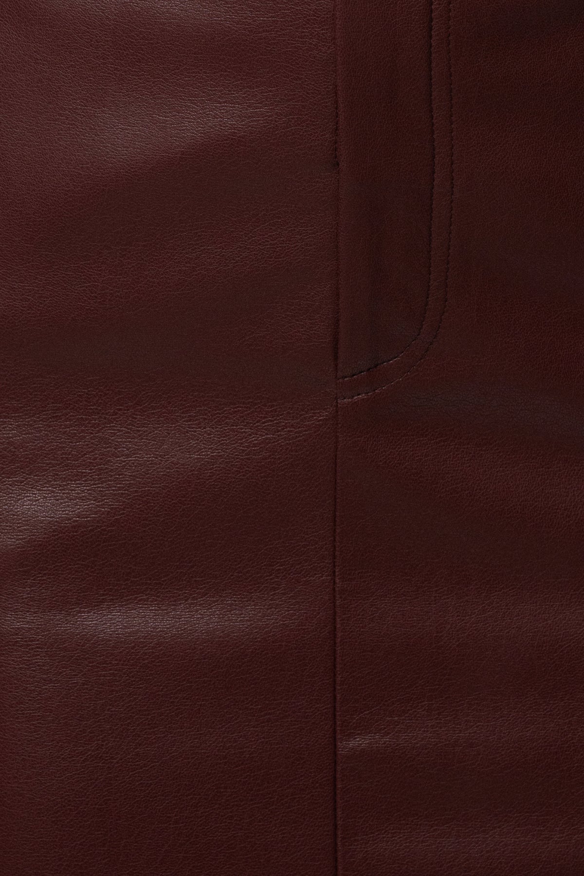 Burgundy Milano PU Leather Skirt