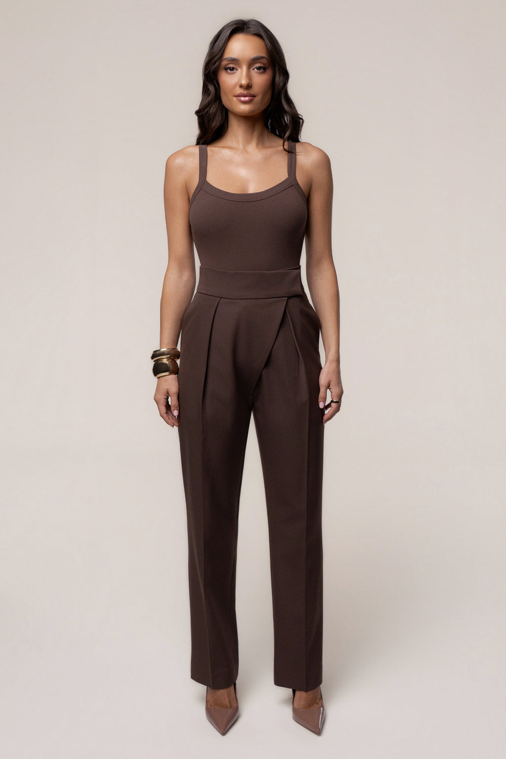 Chocolate Akito Ribbed Bodysuit