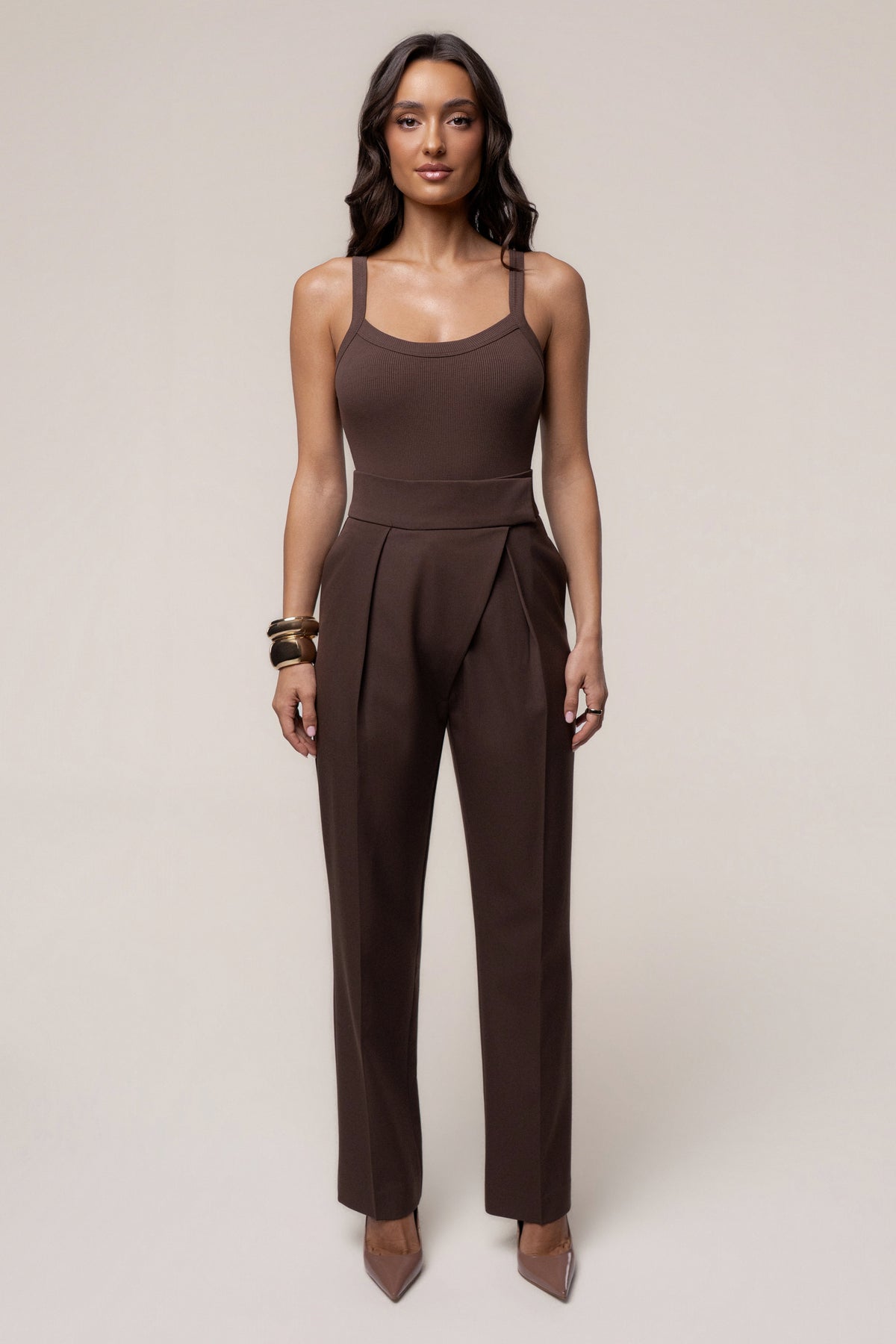 Chocolate Akito Ribbed Bodysuit