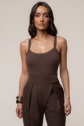 Chocolate Akito Ribbed Bodysuit