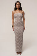 Cream Midnight Promise Lace Maxi Dress