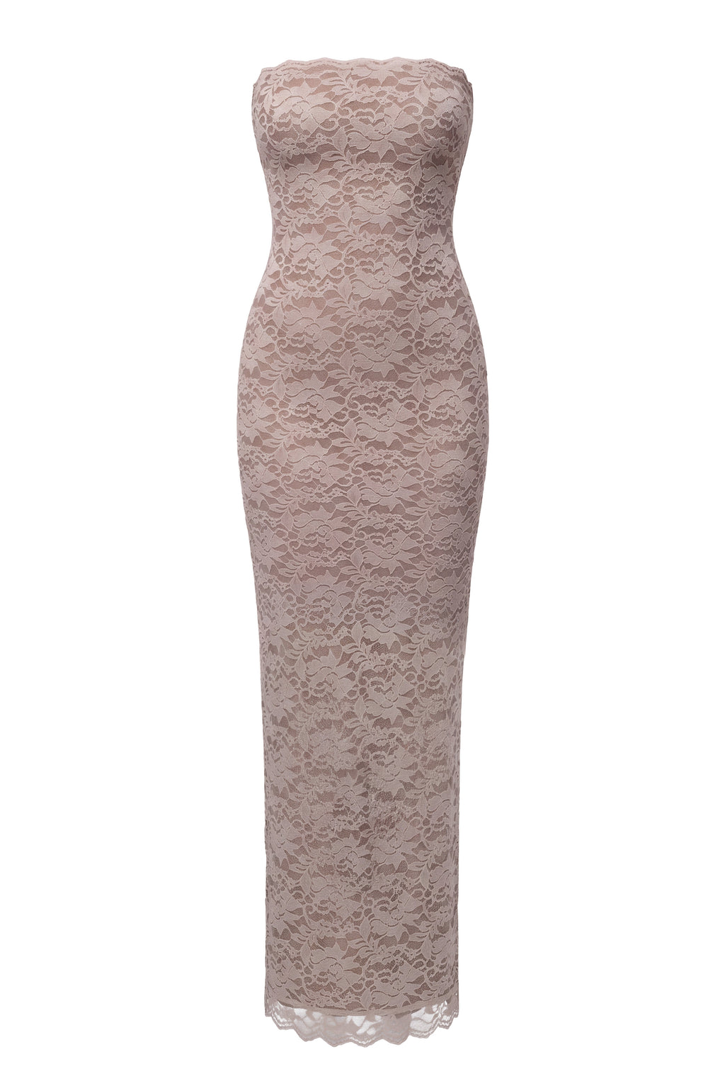 Cream Midnight Promise Lace Maxi Dress