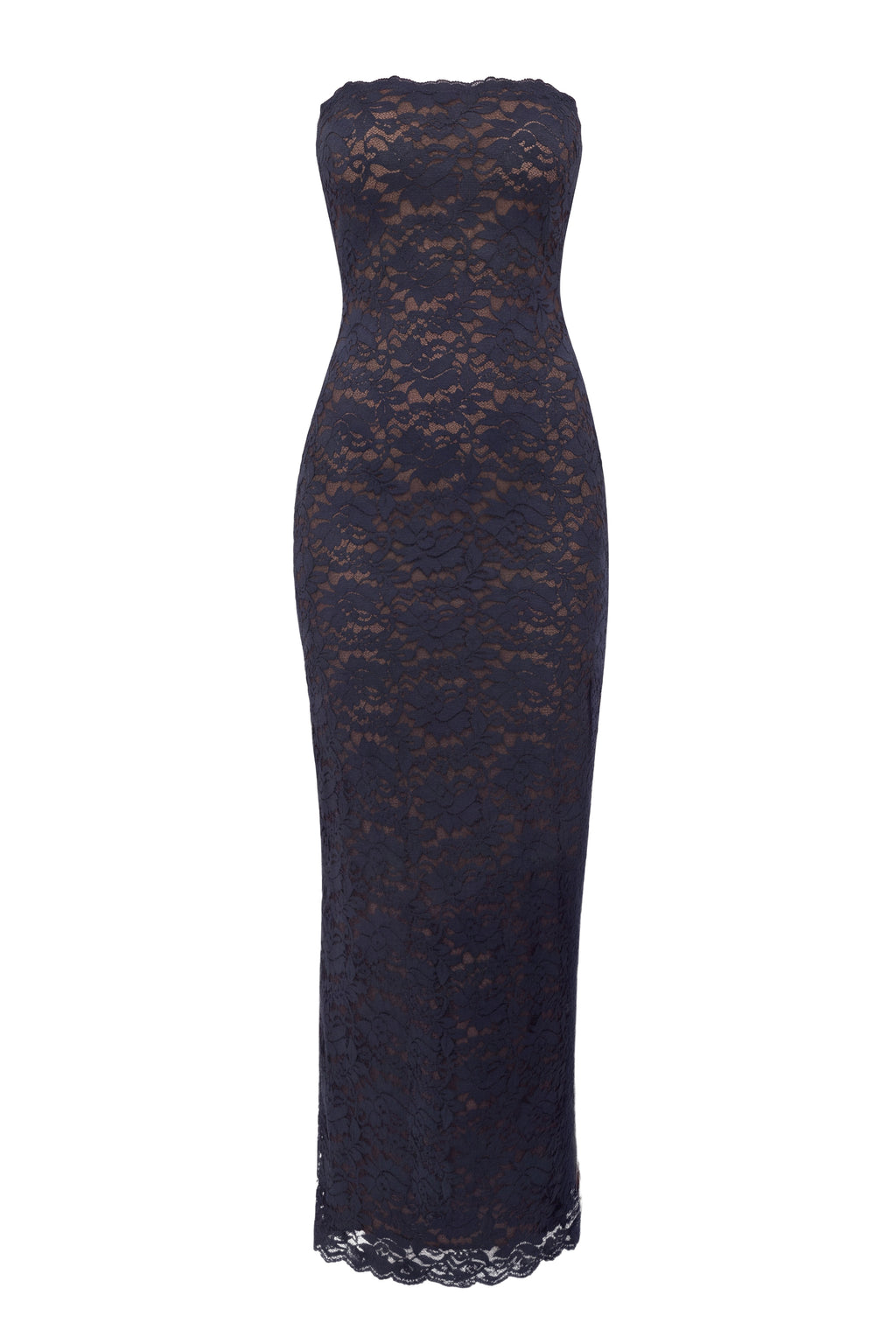 Navy Midnight Promise Lace Maxi Dress