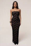 Black Midnight Promise Lace Maxi Dress