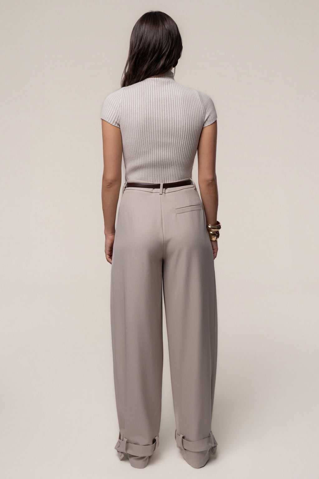 Cream Anytime Ribbed Turtleneck