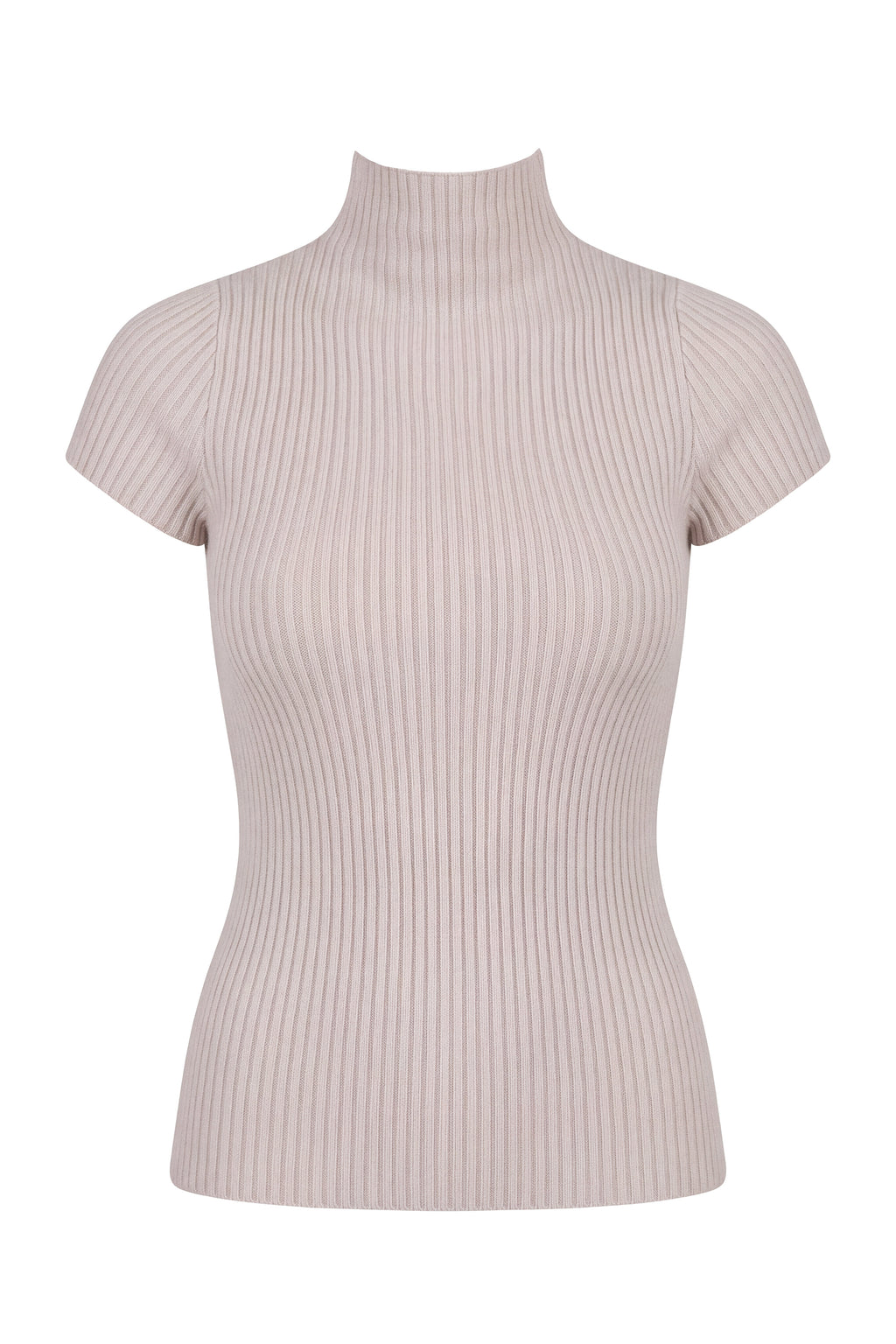 Cream Anytime Ribbed Turtleneck