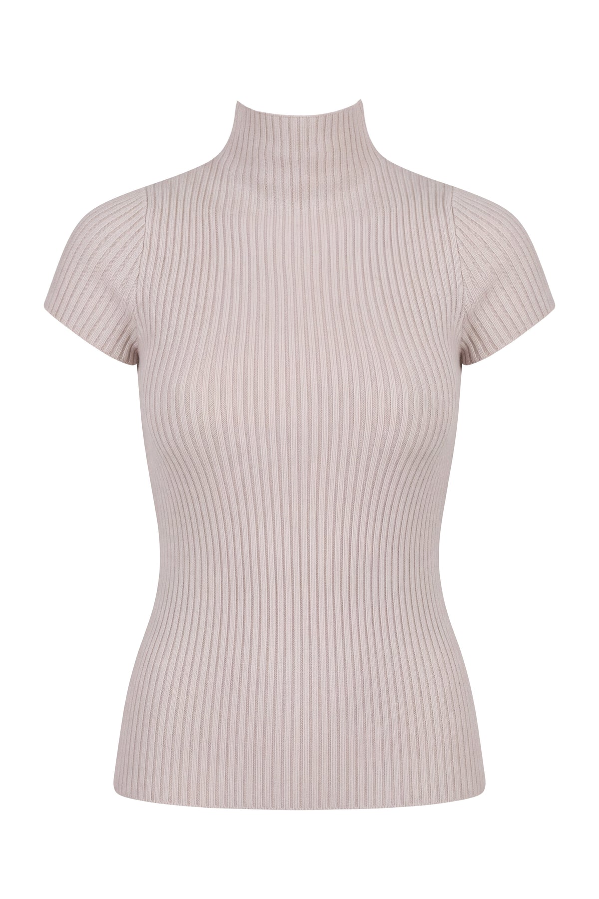 Cream Anytime Ribbed Turtleneck