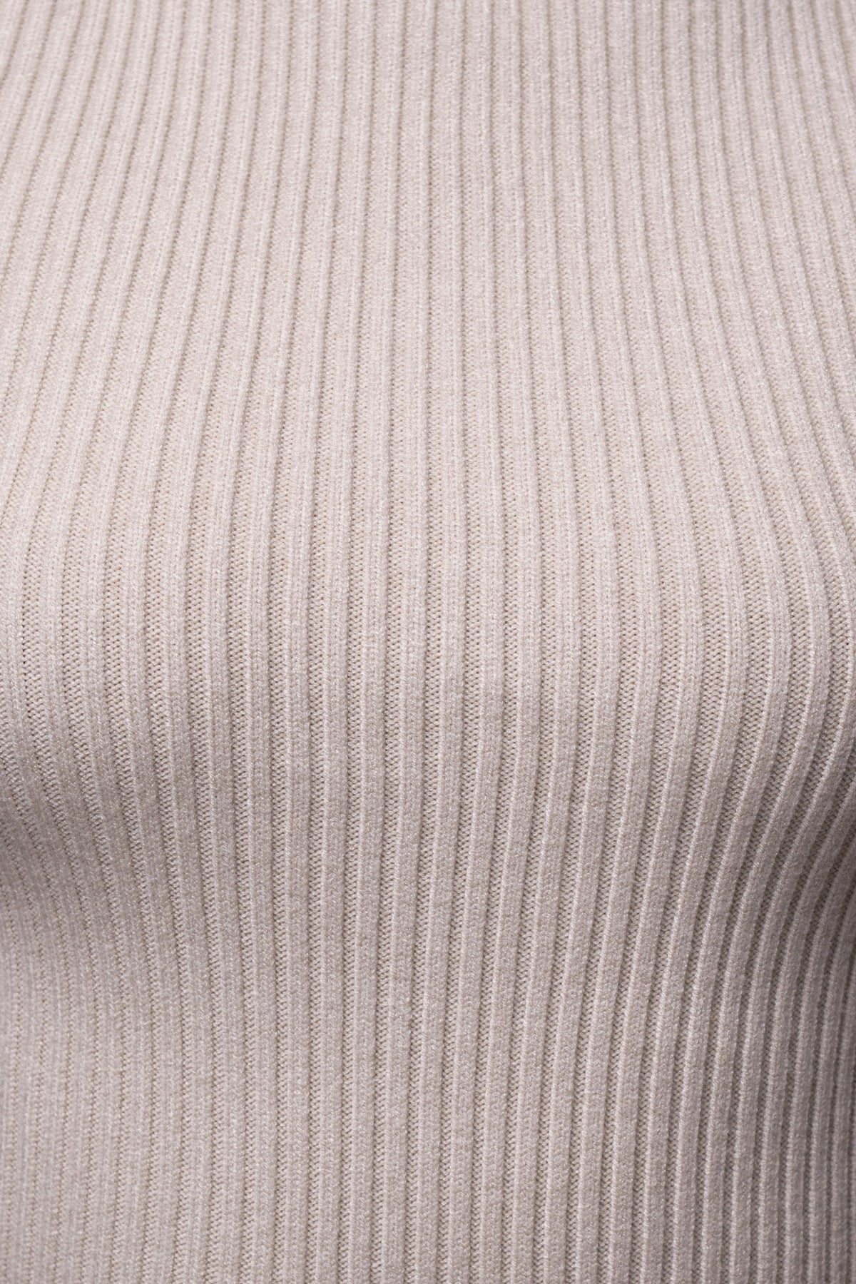 Cream Anytime Ribbed Turtleneck