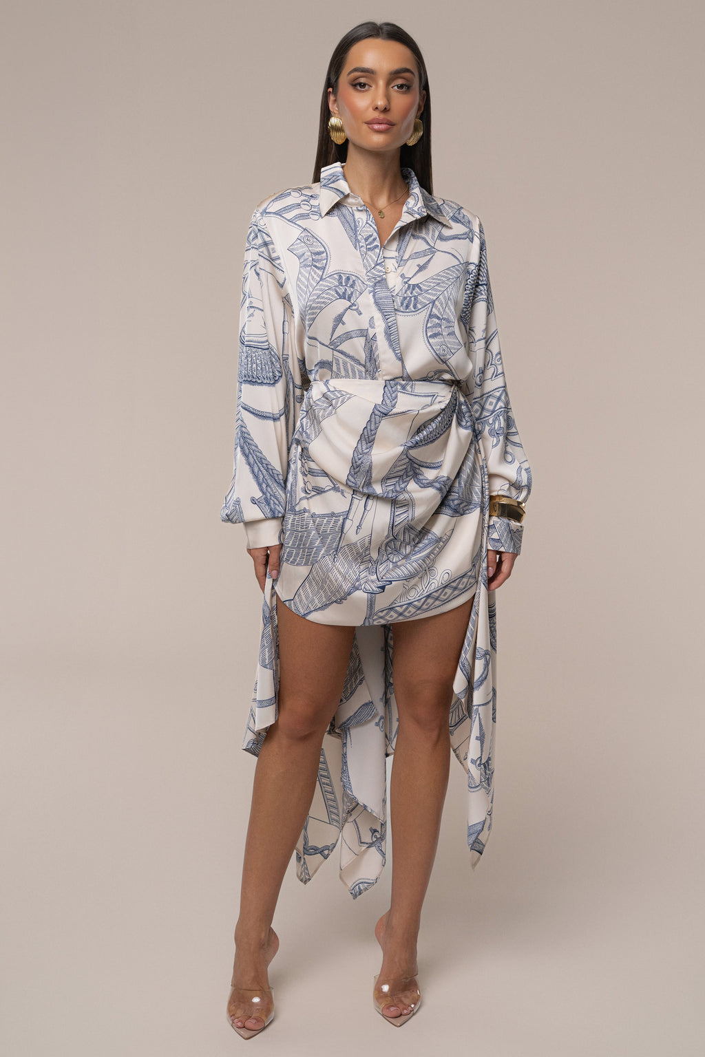 Ivory Print Ameena Print Skirt Set
