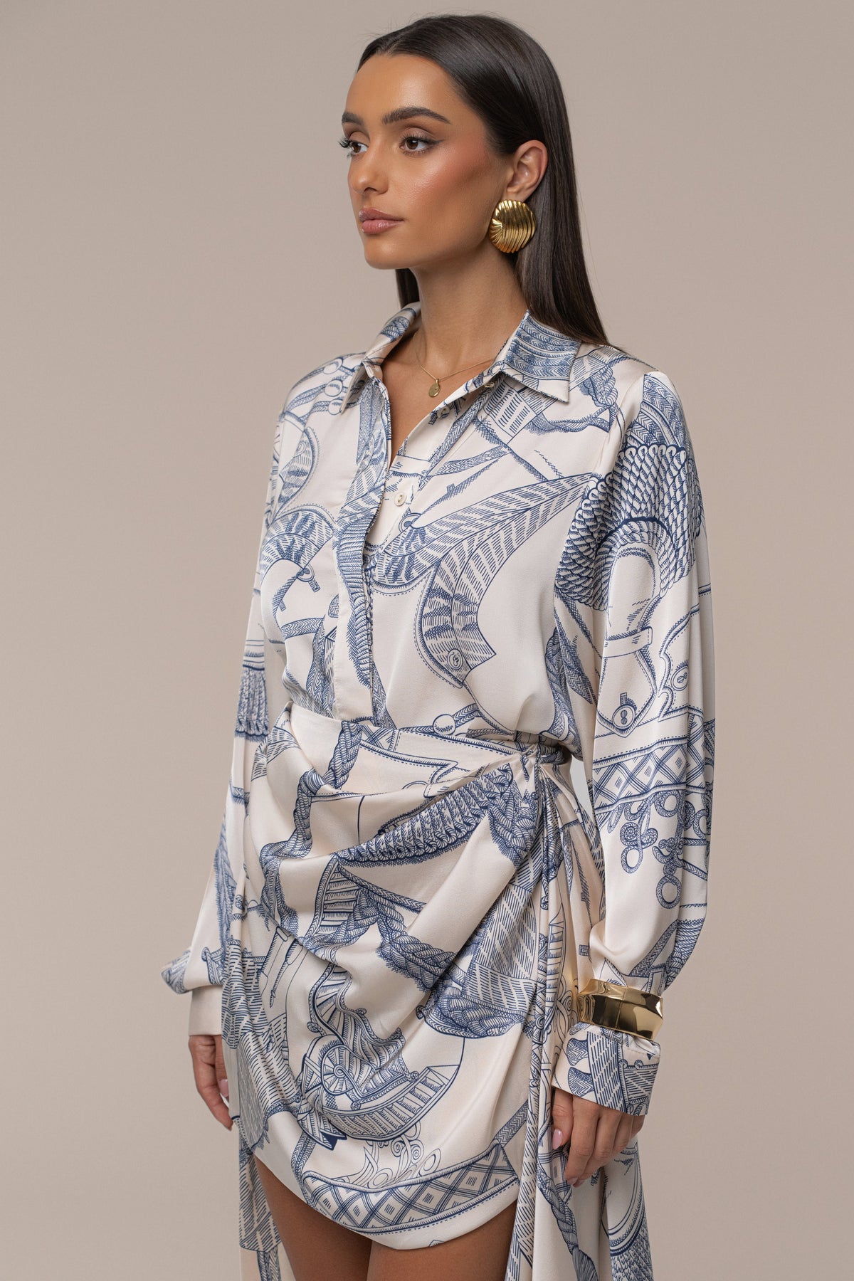 Ivory Print Ameena Print Skirt Set