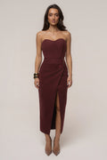 Burgundy Gisele Slit Skirt
