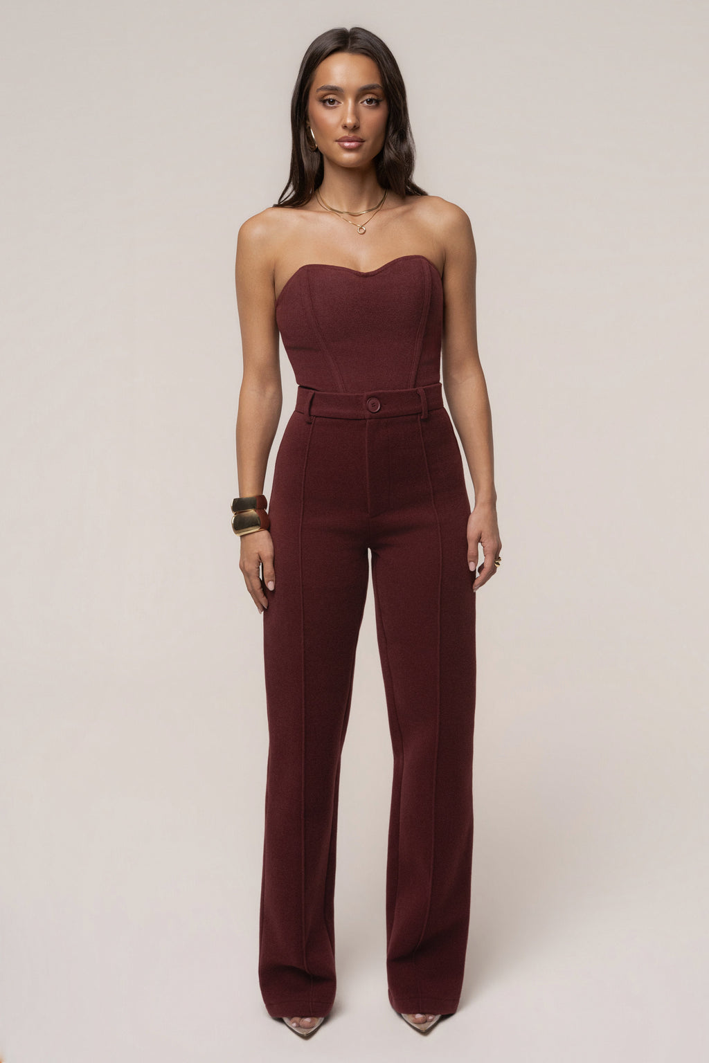 Burgundy Stay Sharp Trouser