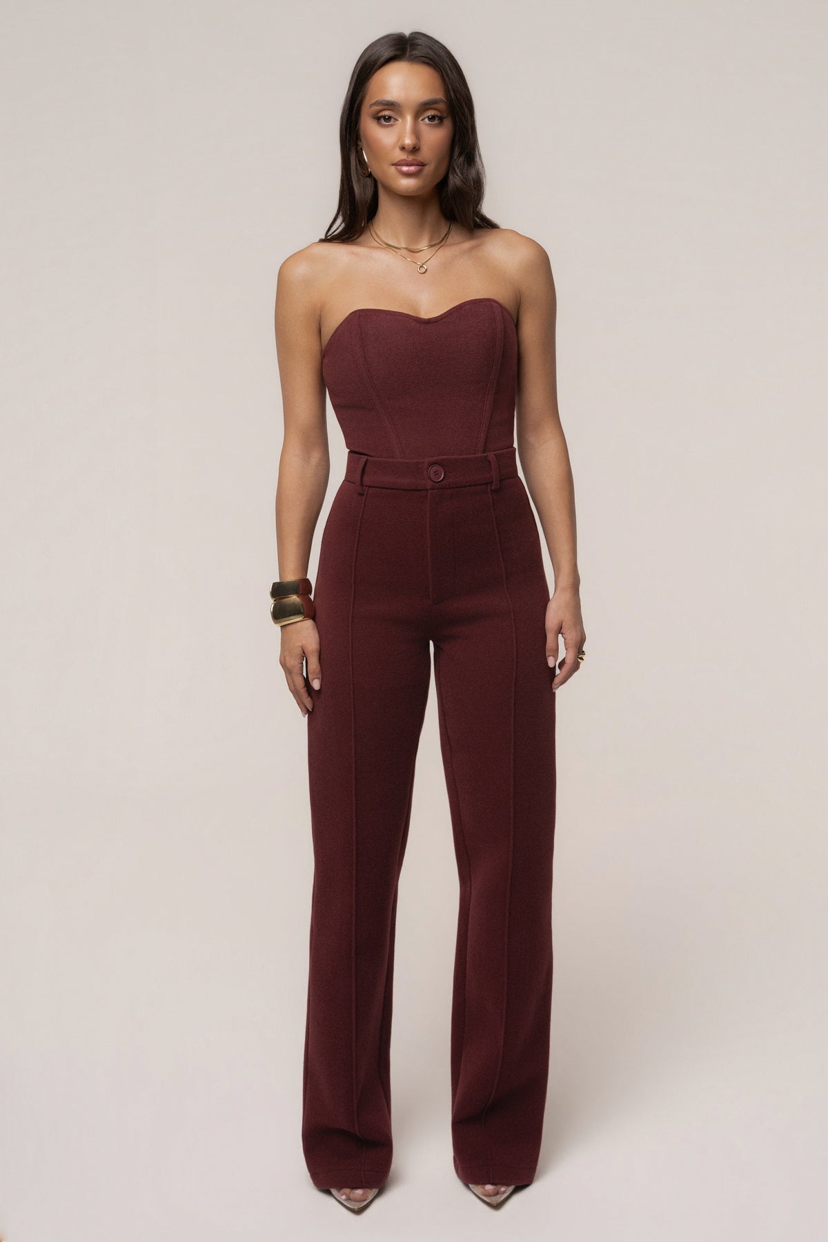 Burgundy Stay Sharp Trouser