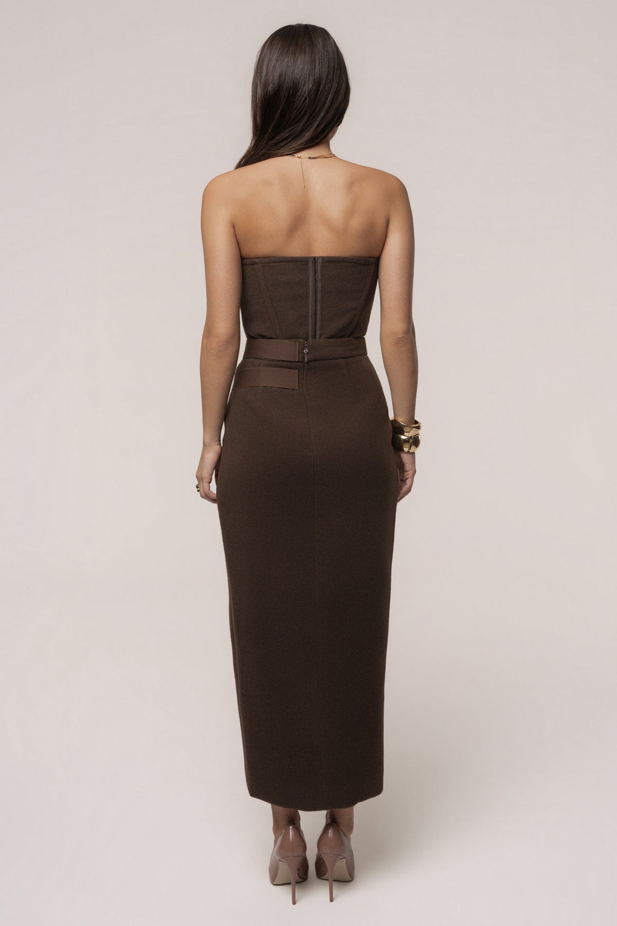 Chocolate Gisele Slit Skirt
