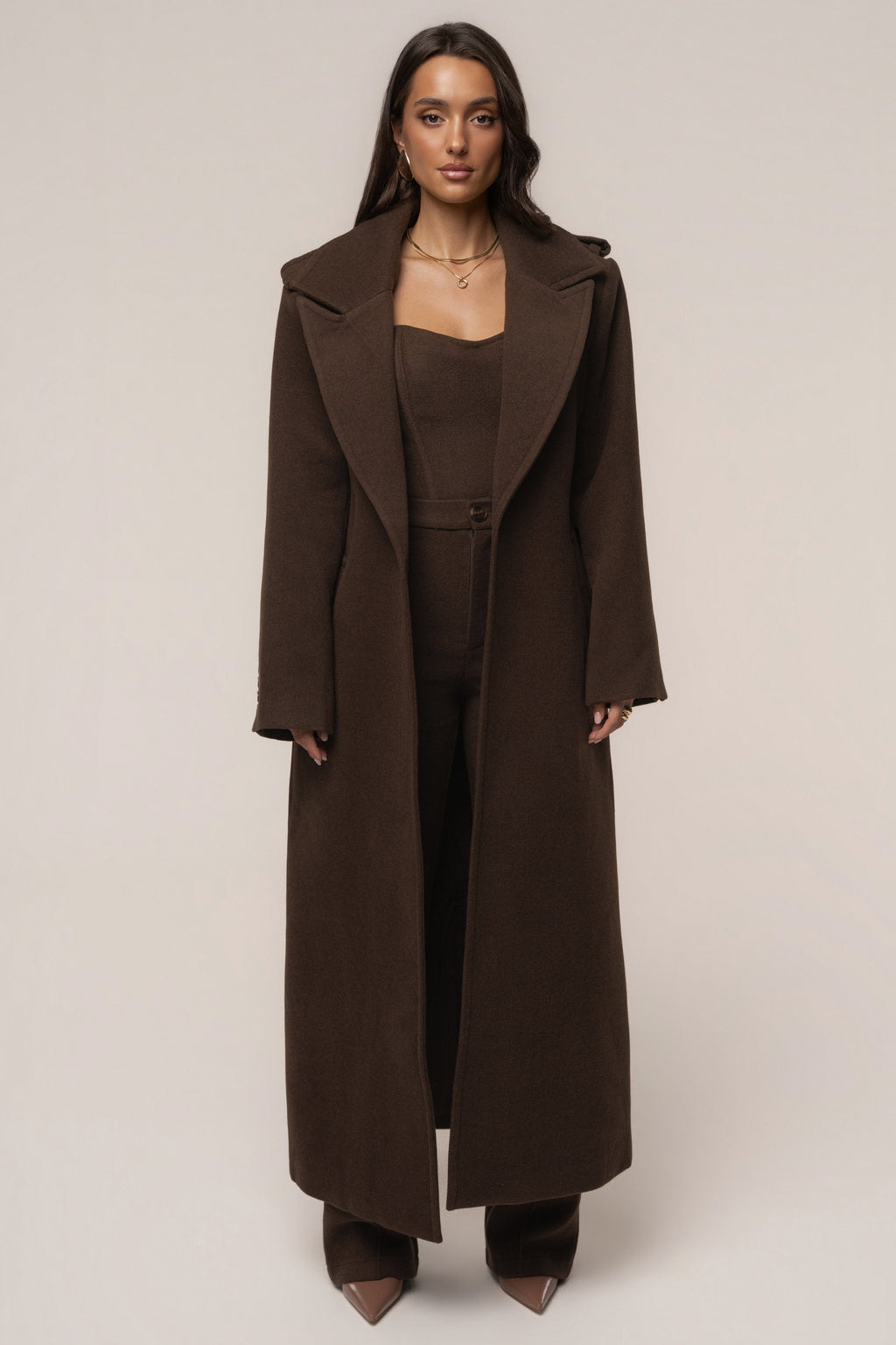 Chocolate Savannah Belted Coat