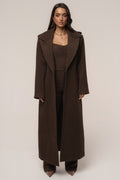 Chocolate Savannah Belted Coat