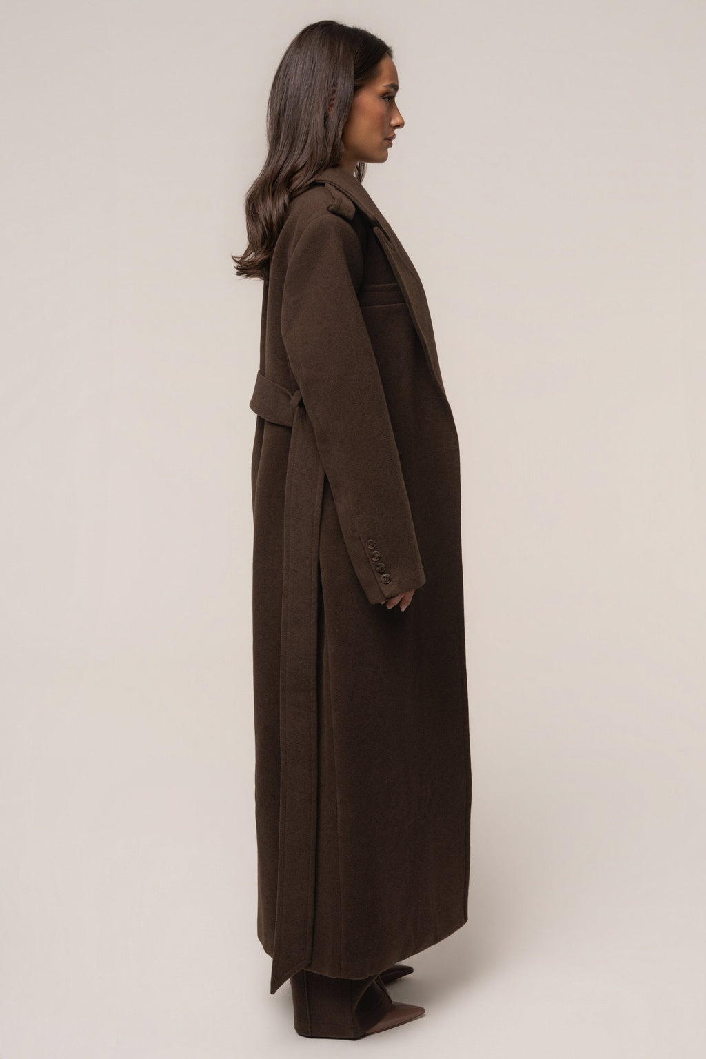 Chocolate Savannah Belted Coat