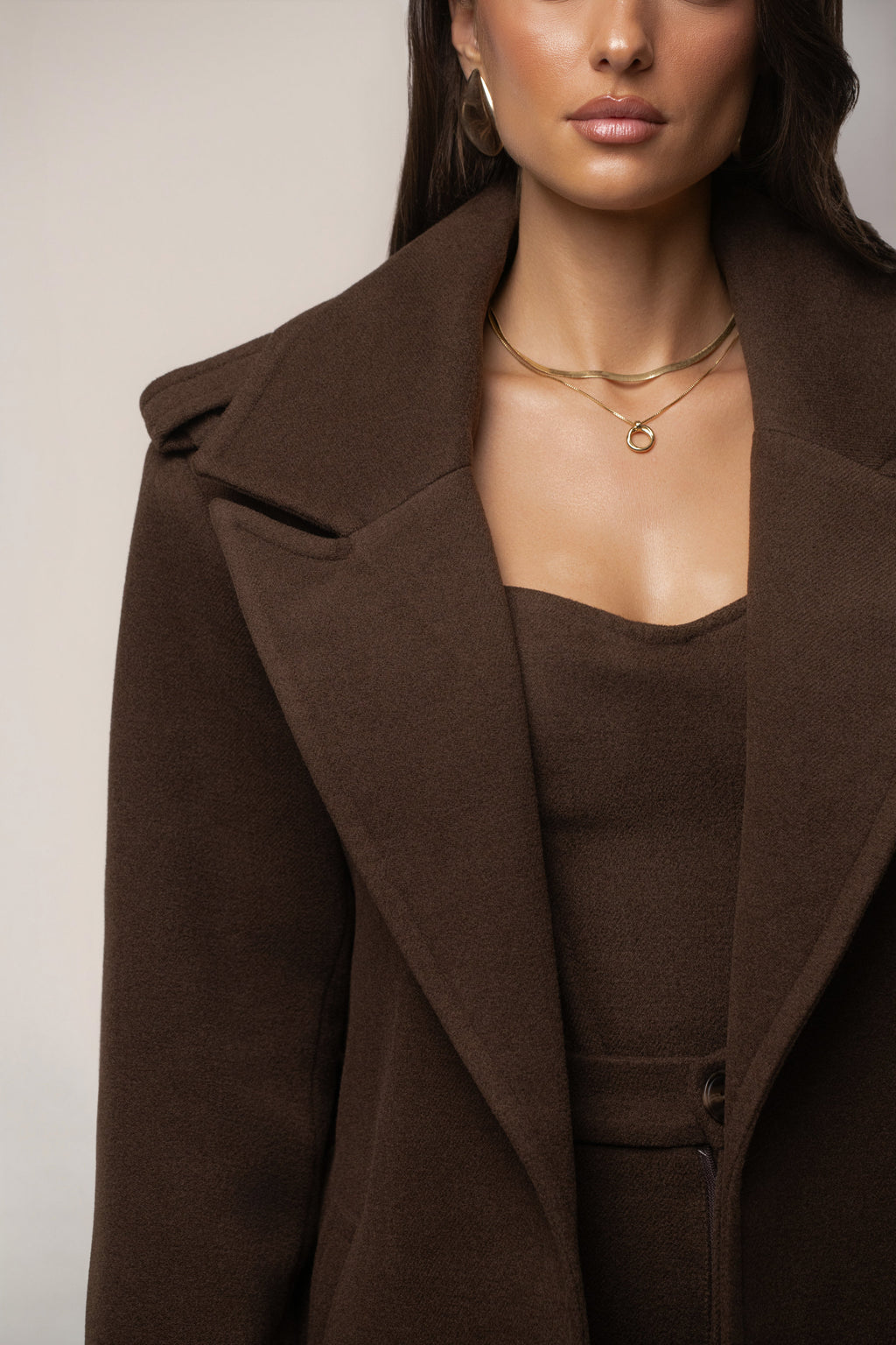 Chocolate Savannah Belted Coat