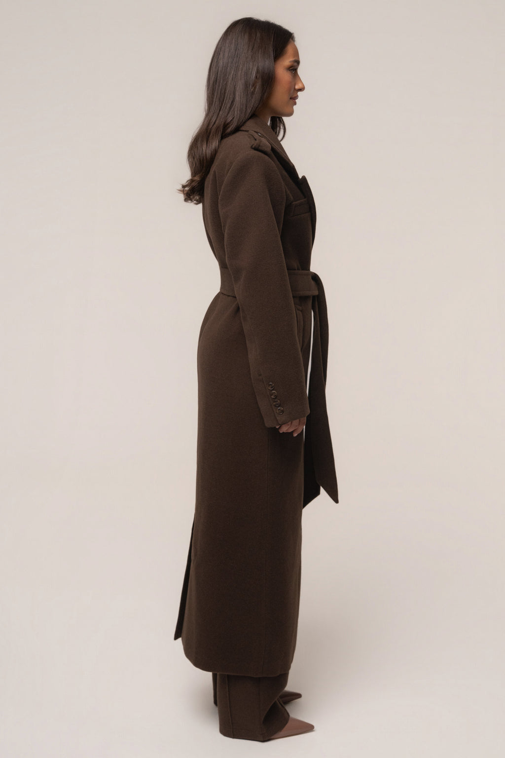 Chocolate Savannah Belted Coat