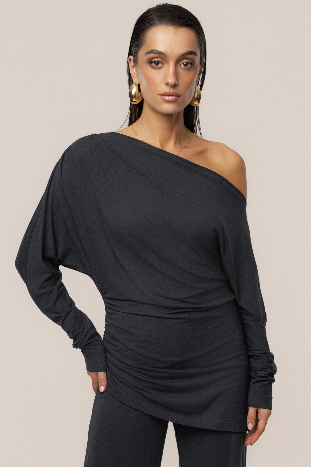 Black Winter Soirée Pant Set