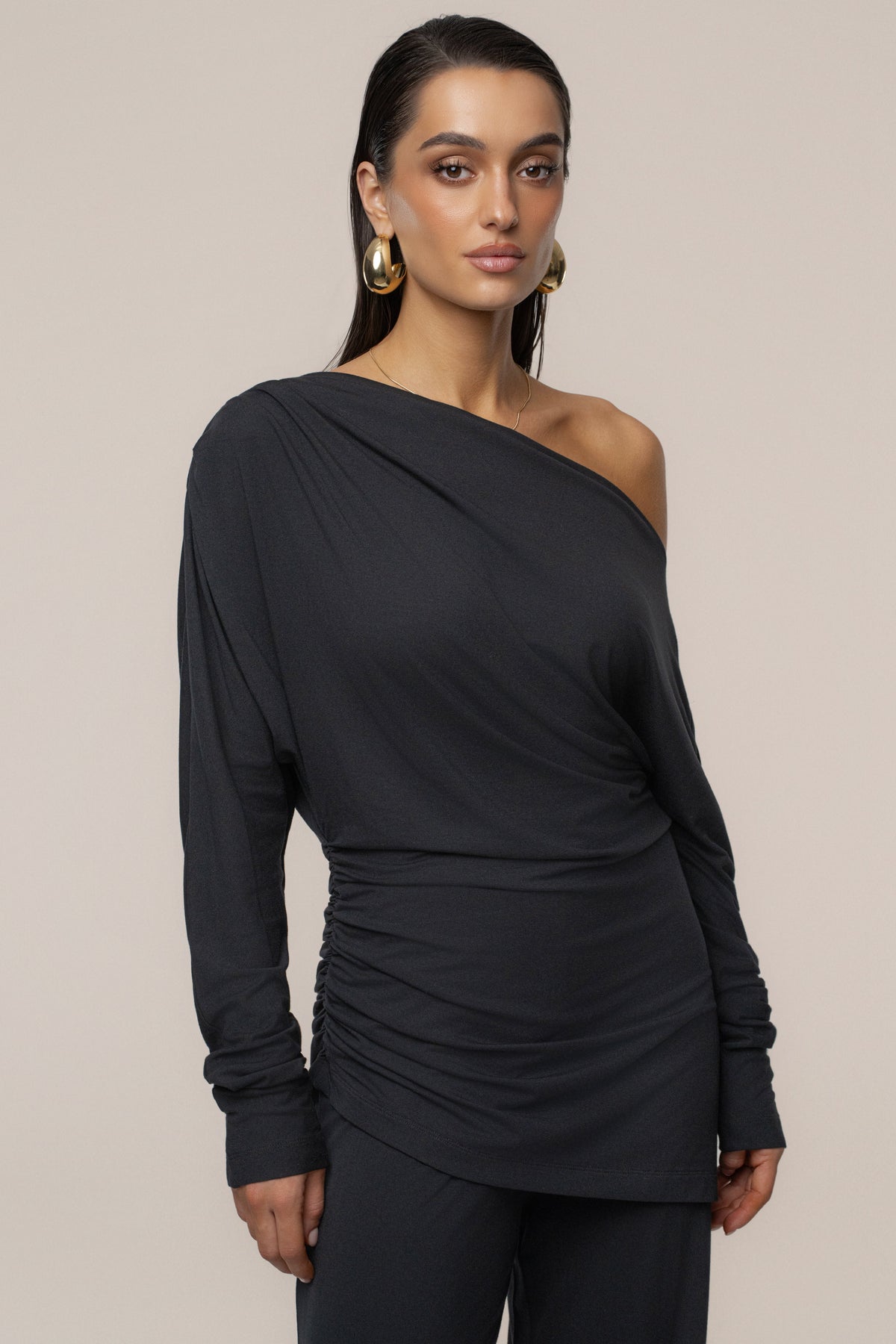 Black Winter Soirée Pant Set