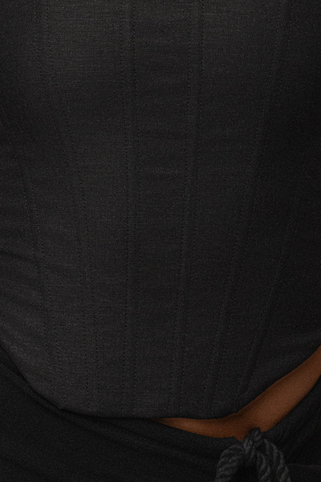 Black Fenix Reversible Linen Corset