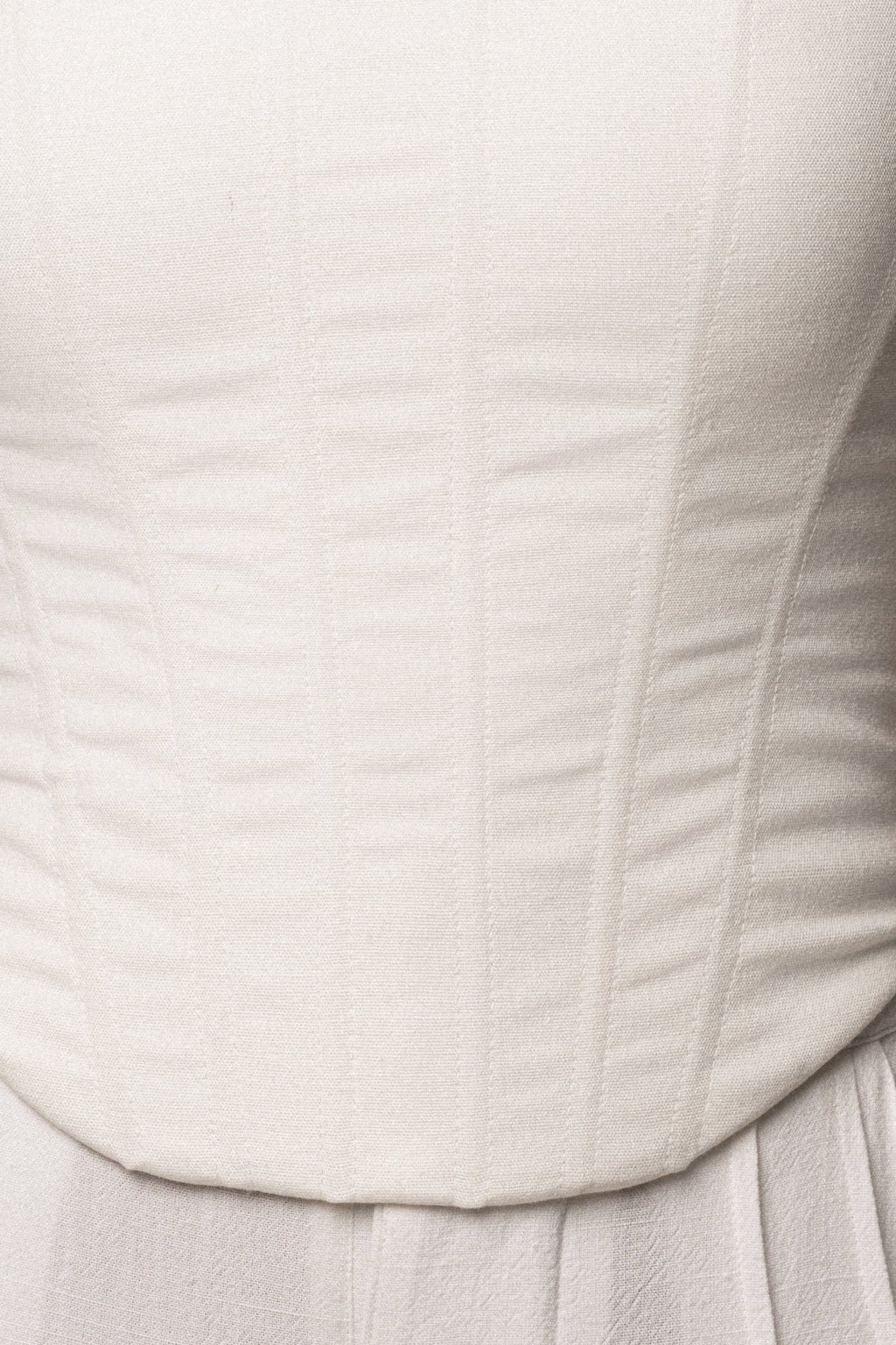 White Fenix Reversible Linen Corset