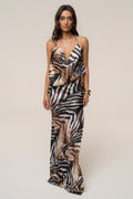 Zebra Delmara Cowl Maxi Dress