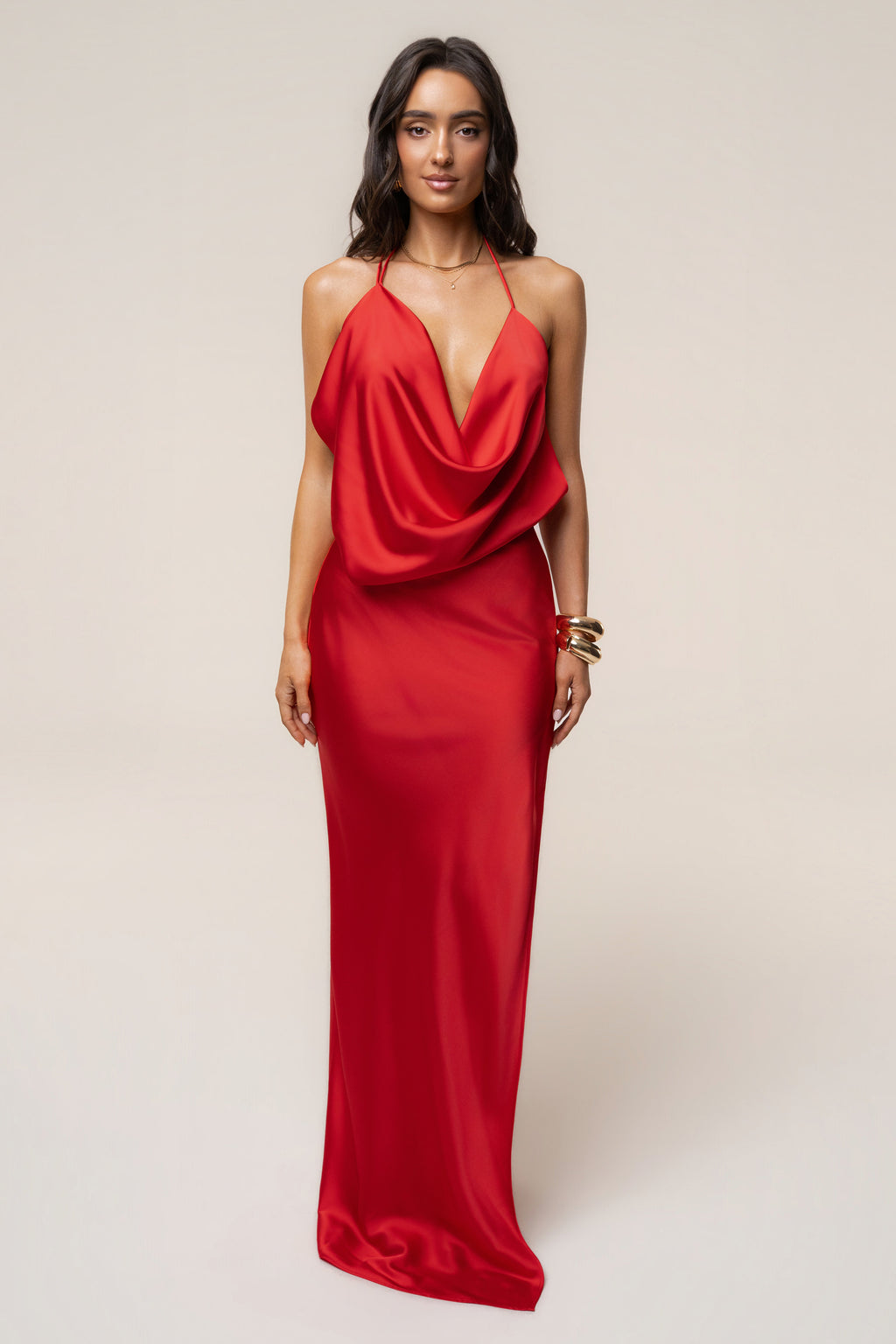 Tangerine Delmara Cowl Maxi Dress