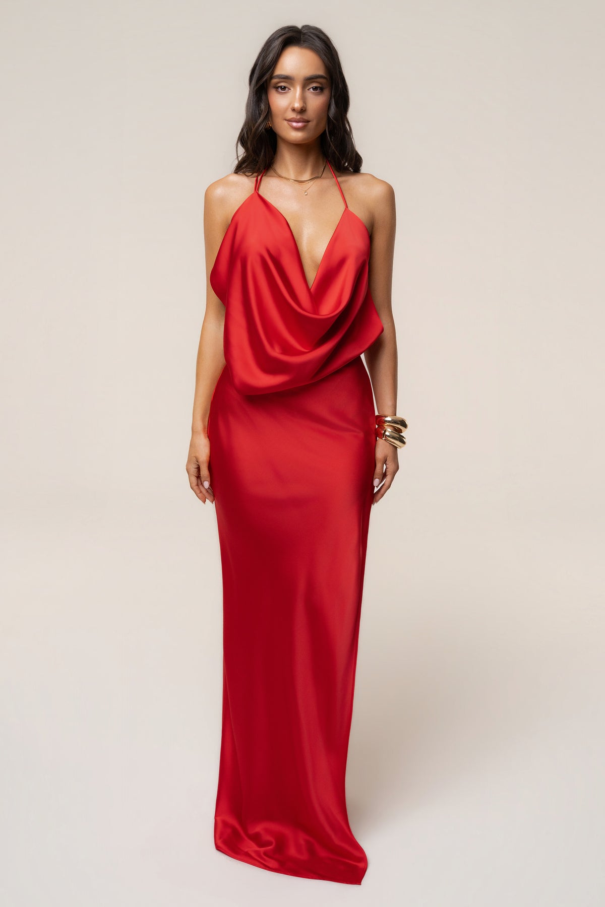 Tangerine Delmara Cowl Maxi Dress