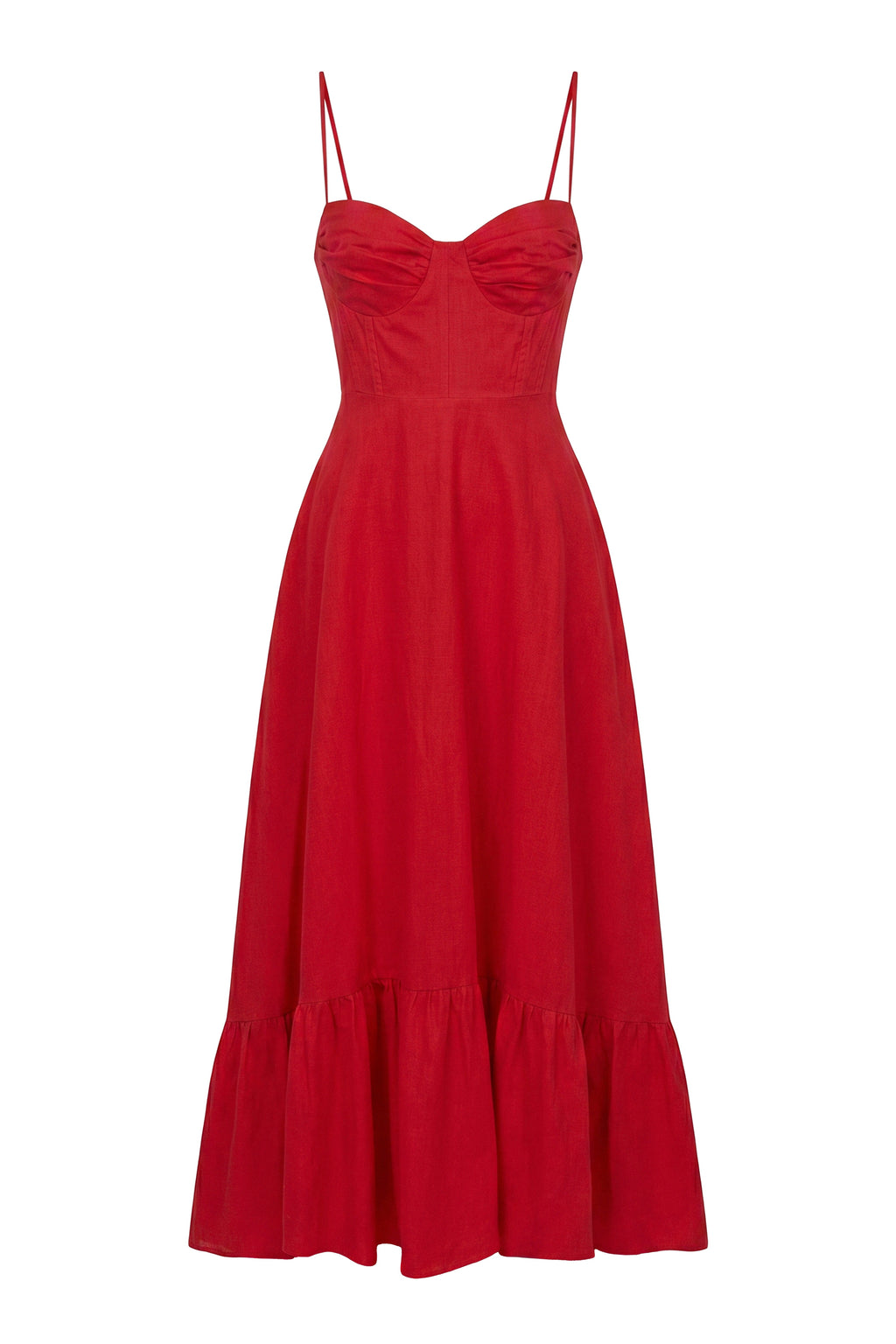Red Romantic Flow Maxi Dress