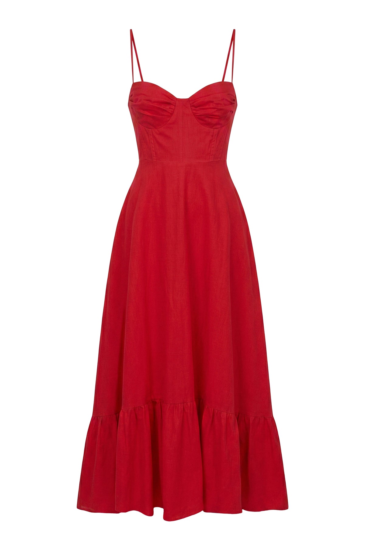 Red Romantic Flow Maxi Dress