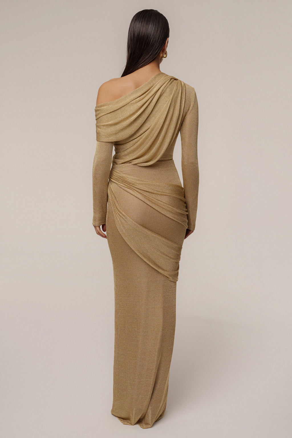 Gold Opulent Metallic Maxi Skirt
