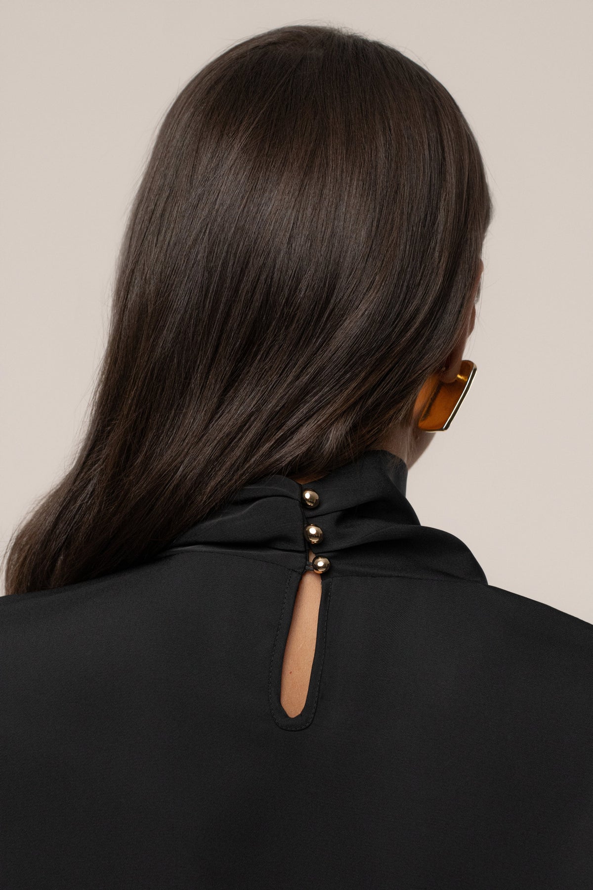 Black Alexa Satin Blouse