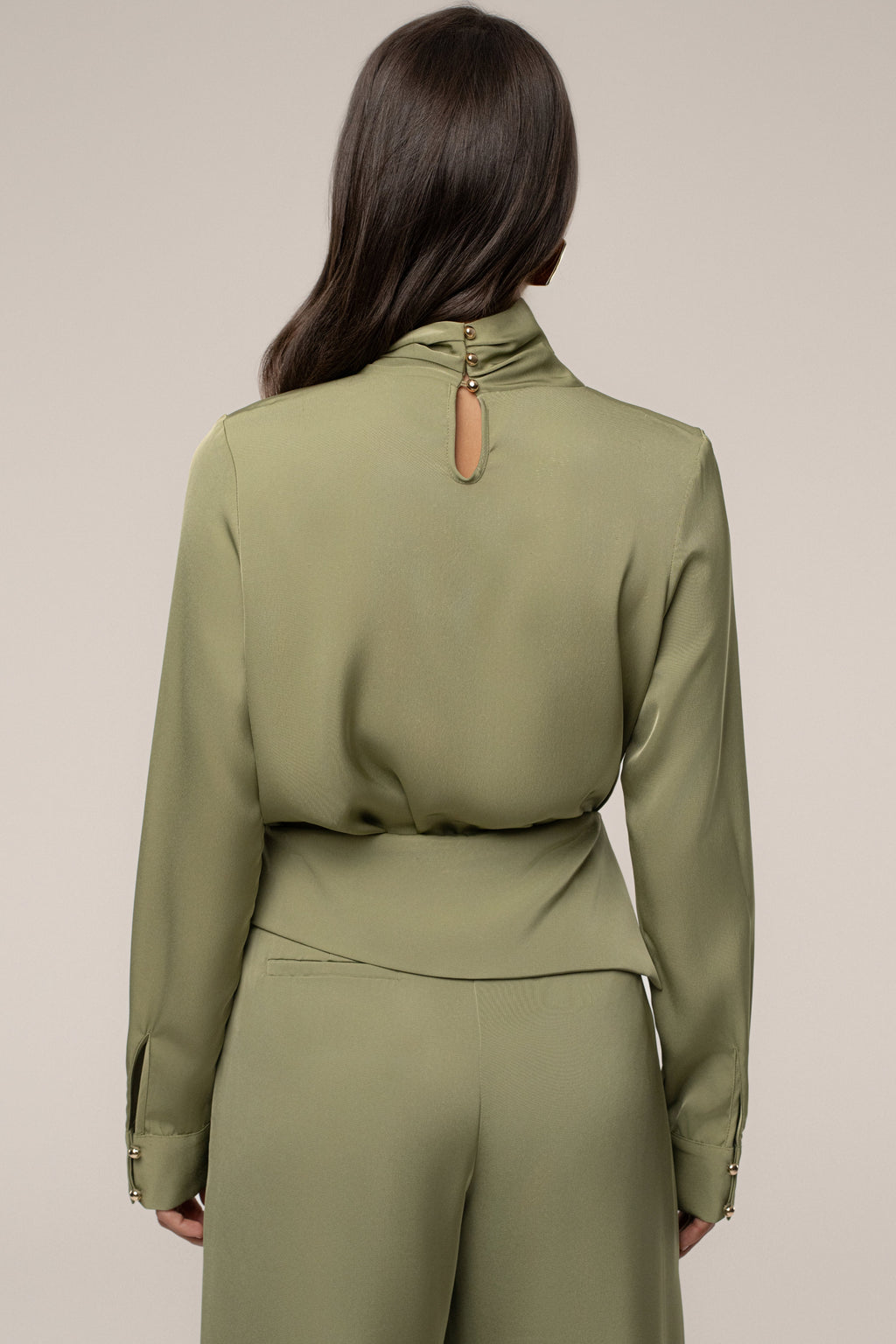 Olive Alexa Satin Blouse