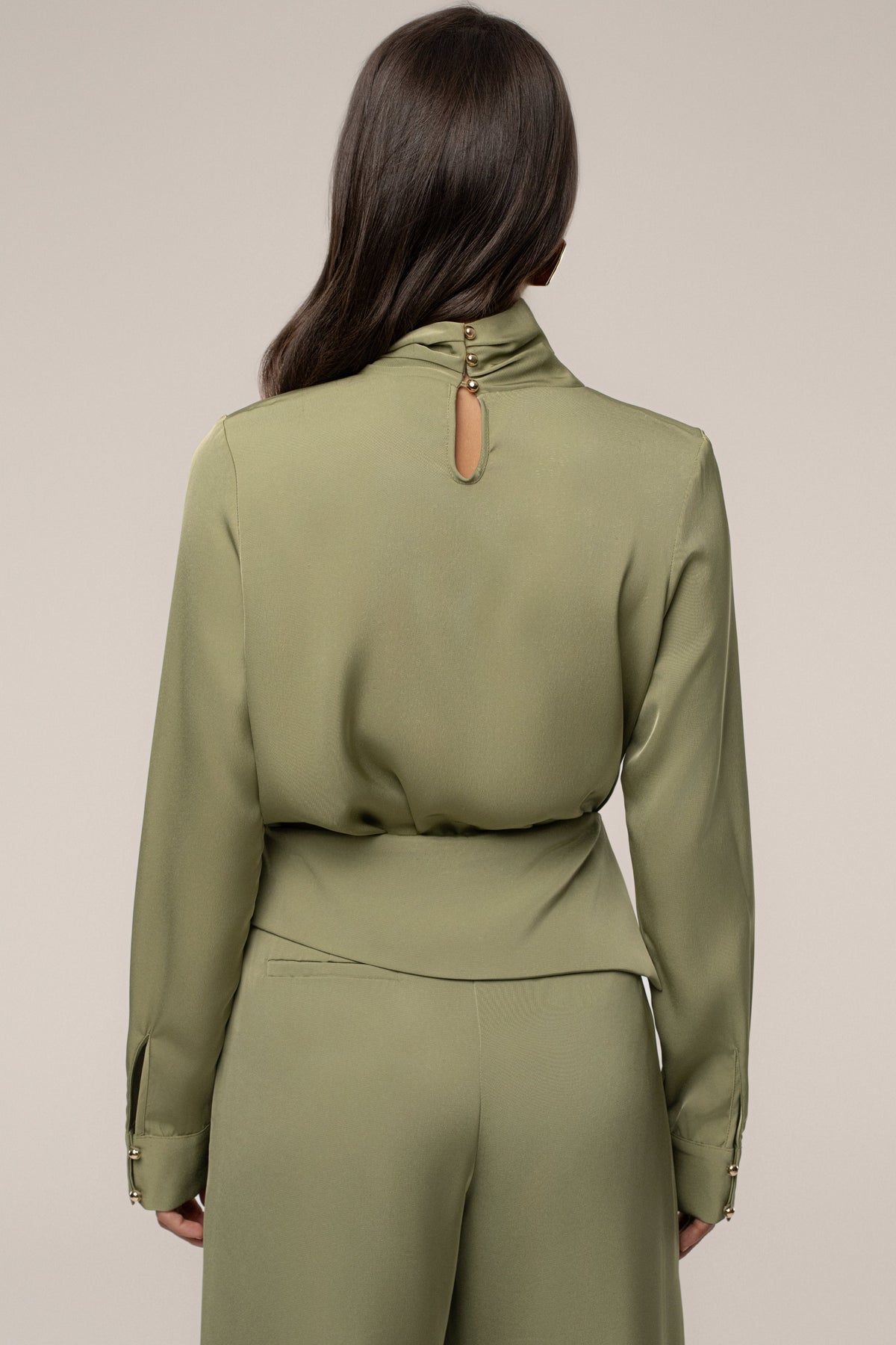 Olive Alexa Satin Blouse