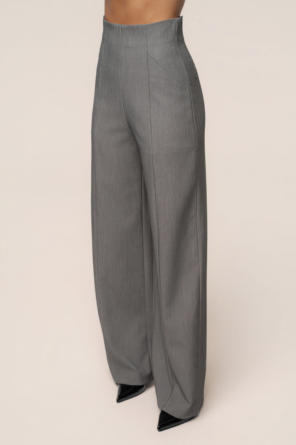 Heather Grey Power Move High Waist Trouser