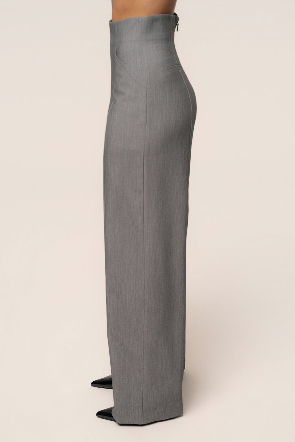 Heather Grey Power Move High Waist Trouser