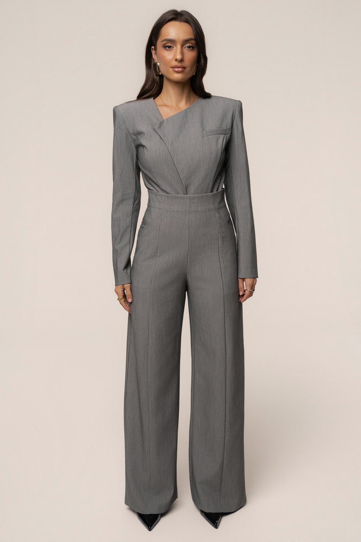 Heather Grey Power Move Bodysuit
