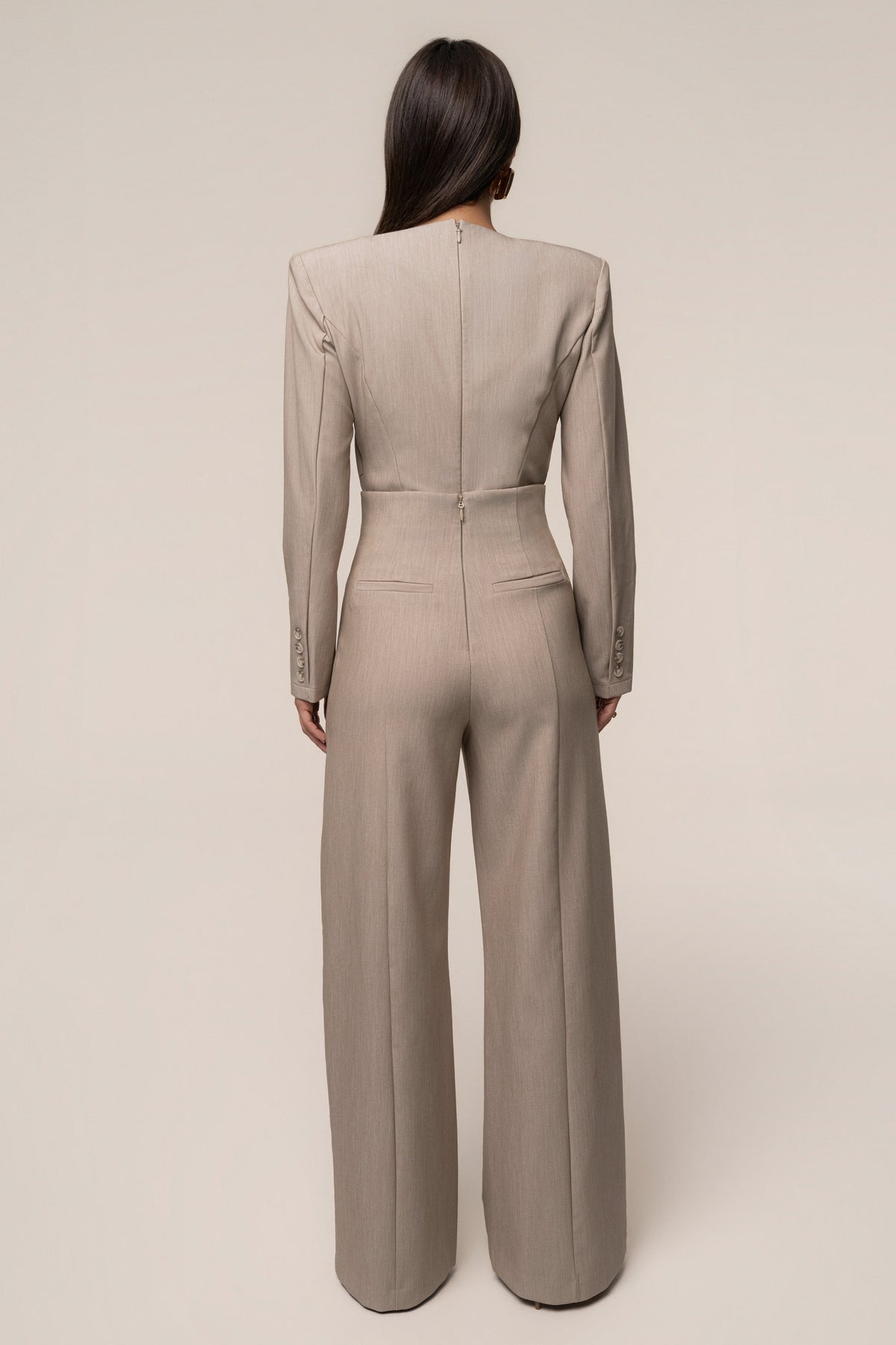 Heather Beige Power Move Bodysuit