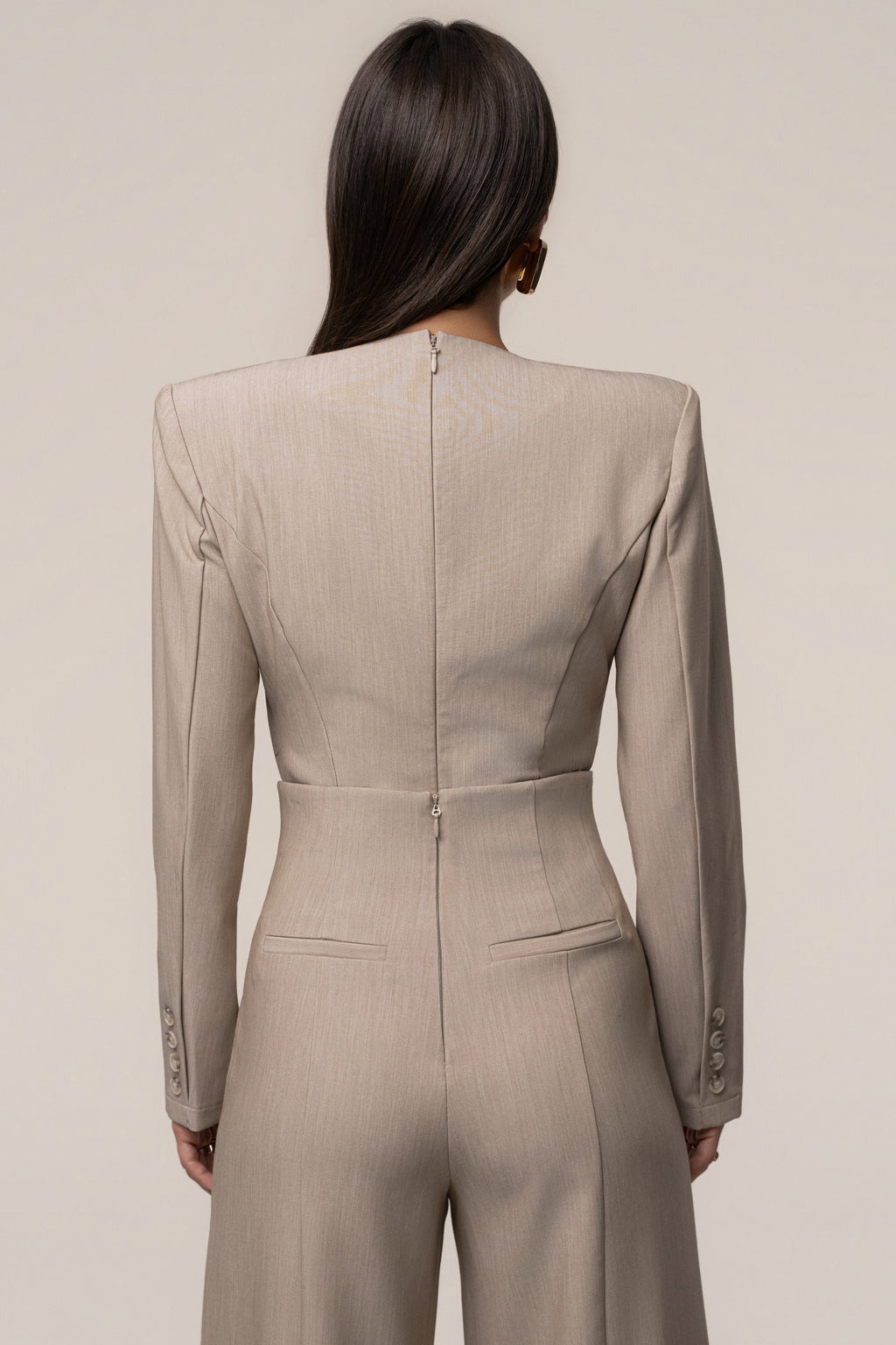 Heather Beige Power Move Bodysuit