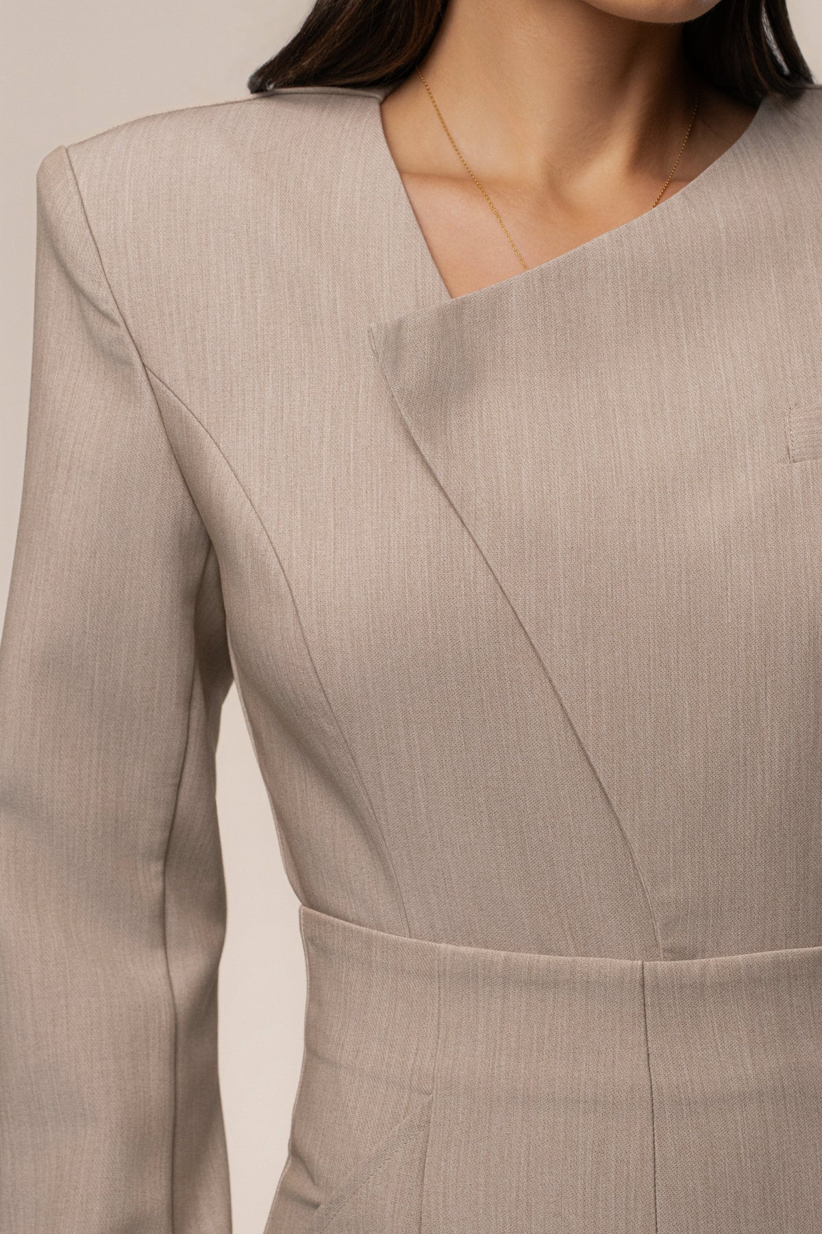 Heather Beige Power Move Bodysuit