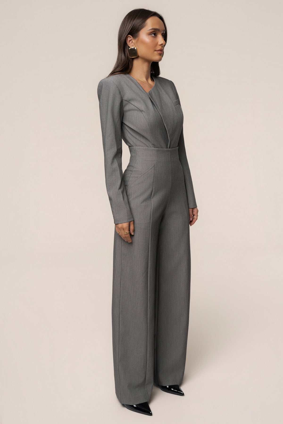 Heather Grey Power Move Bodysuit