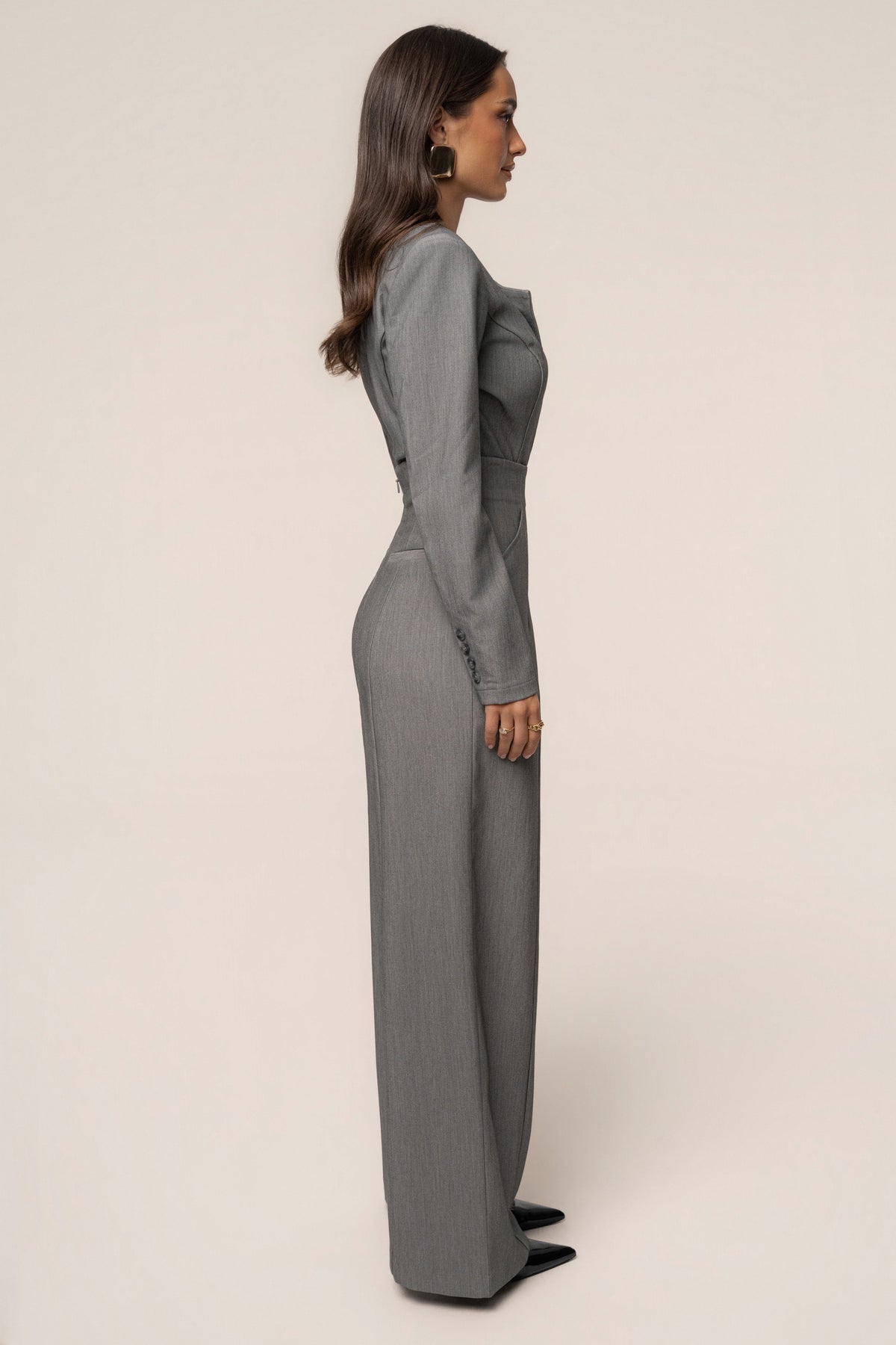 Heather Grey Power Move Bodysuit