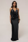 Black Delmara Cowl Maxi Dress