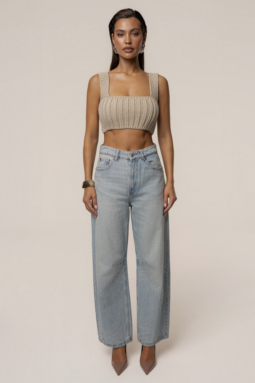 Stone Soft Form Knit Bralette